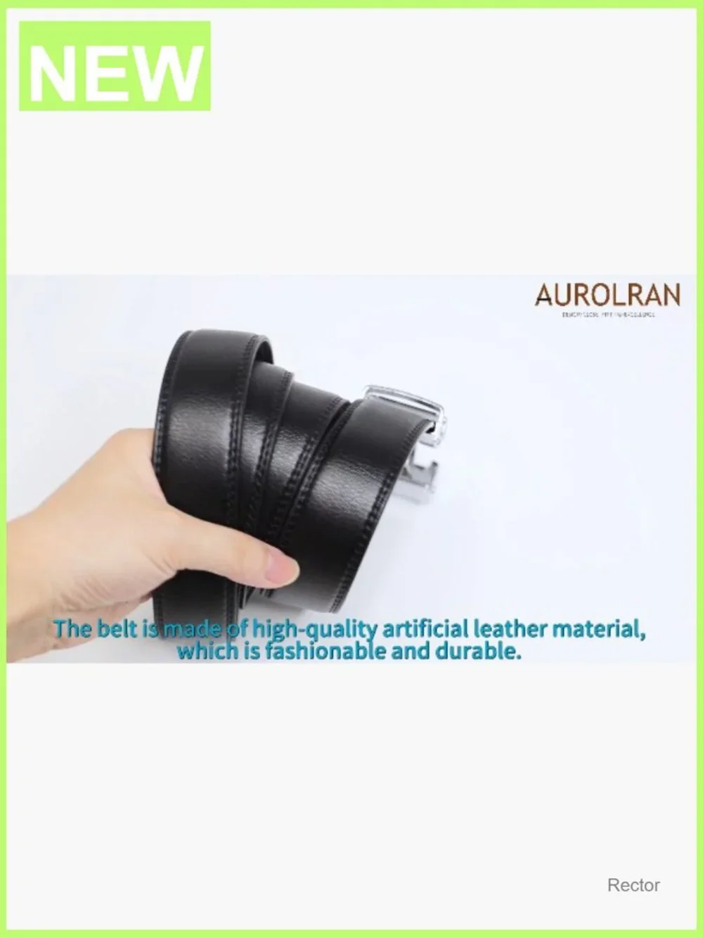 Men's Leather Dress Belt with Automatic Buckle Adjustable Length Business
